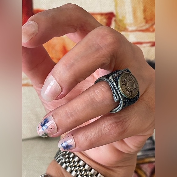 ⭐️COA⭐️👖RaRe CHRISTIAN DiOR Denim Snap-Ring⭐️Oh So HaUtE aNd So FuN⭐️Comes w/COA - Picture 13 of 14